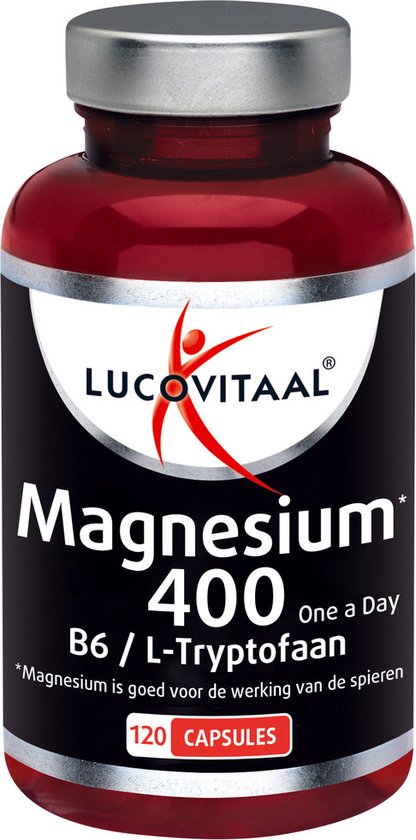 Foto: Lucovitaal magnesium 400 vitamine b6 en l tryptofaan voedingssupplement 120 capsules