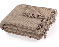 Plaid-deken- Antartic 180x220 cm choco Wicotex - van 't Ende