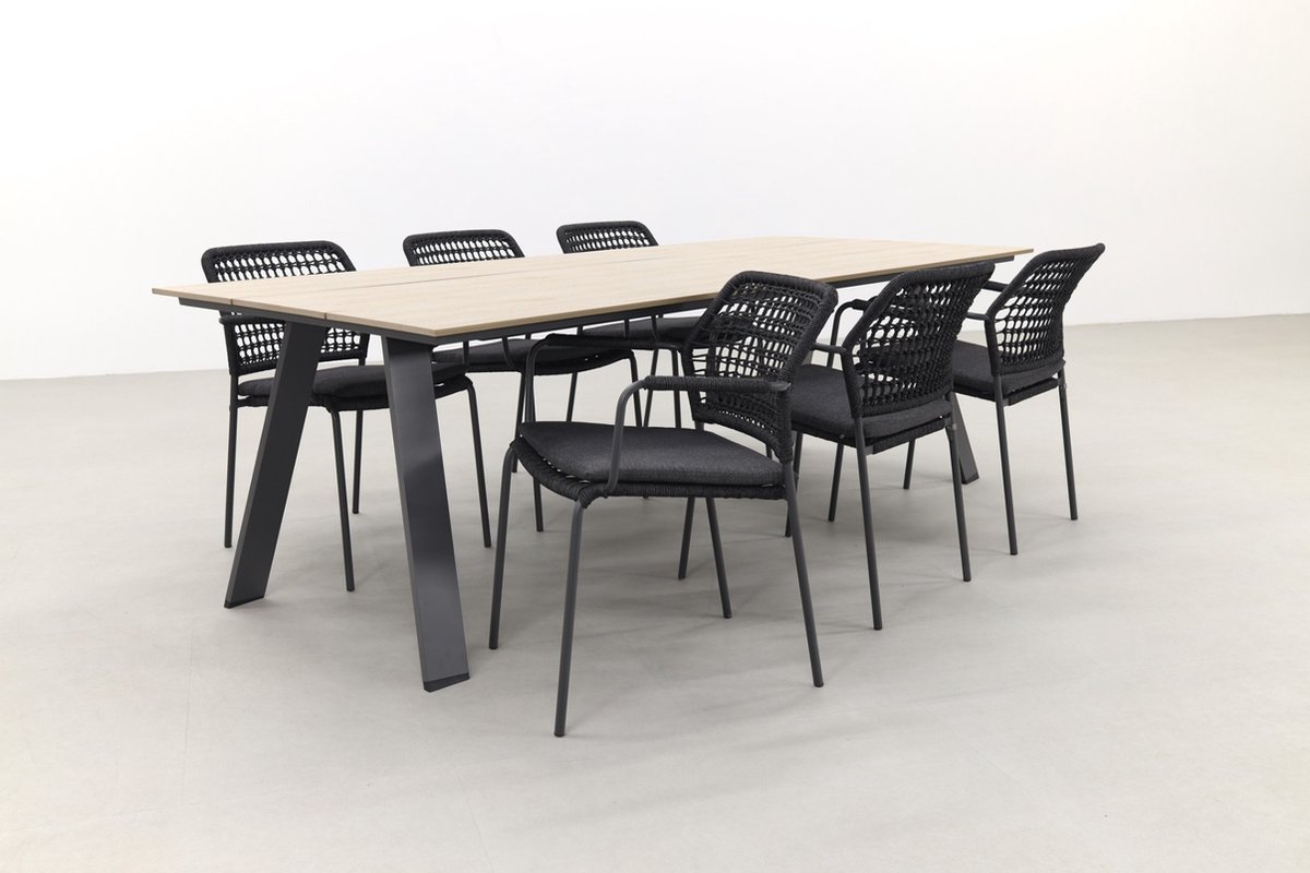 Taste Barista antraciet/Garden Impressions Nevada 240x100 cm.
