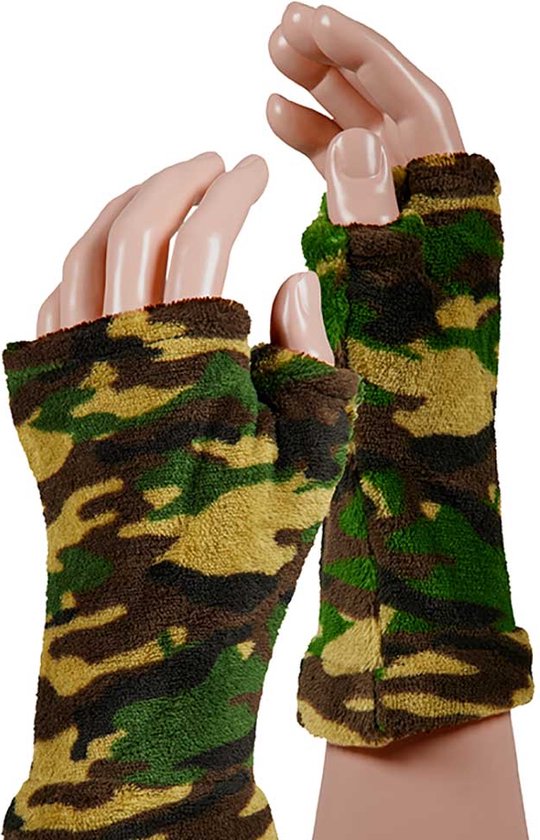 Apollo - Zachte handschoenen - Zebra design - One Size - Handschoenen carnaval - Feestkleding - Carnavalskleding - Warme handschoenen