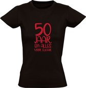 50 jaar en alles voor elkaar Dames T-shirt | verjaardag | jarig | Sarah | leven | cadeau | kado