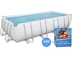 549 x 274 x 122 cm Bestway Power Steel Zwembad + Complete Onderhoud Set