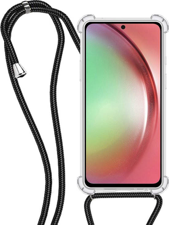 Coque Samsung Galaxy A54 avec housse de protection pour cordon téléphonique - Transparente