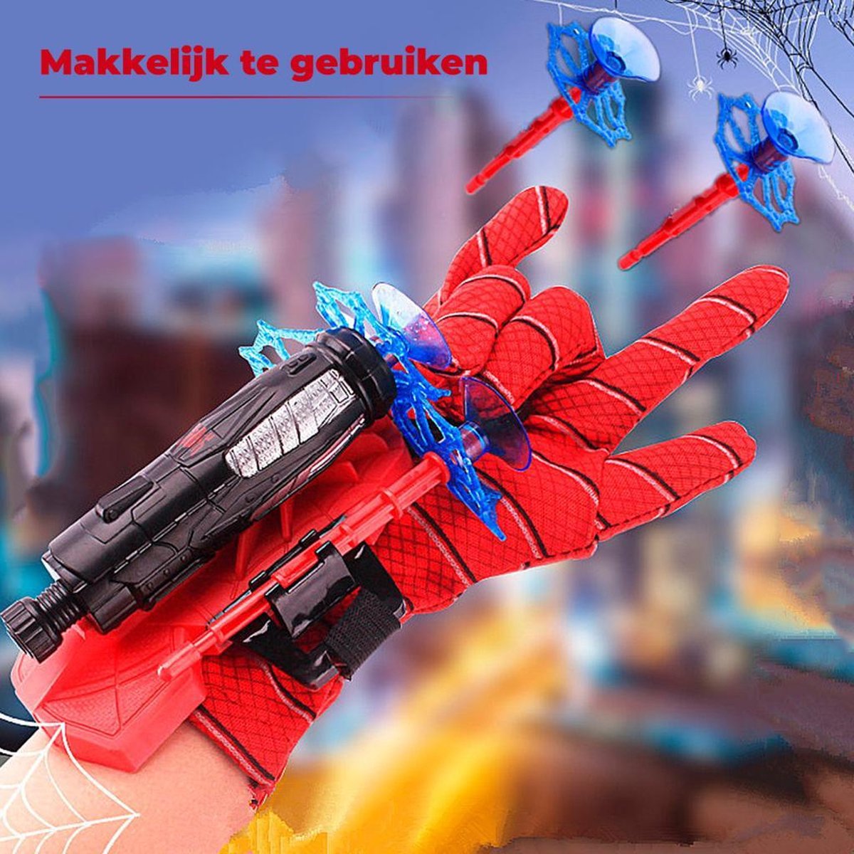 JUST23 Web Shooter - gebaseerd op Spiderman - Spiderman handschoen - Launcer - Speelgoed -Incl. 3 pijlen — afbeelding 4