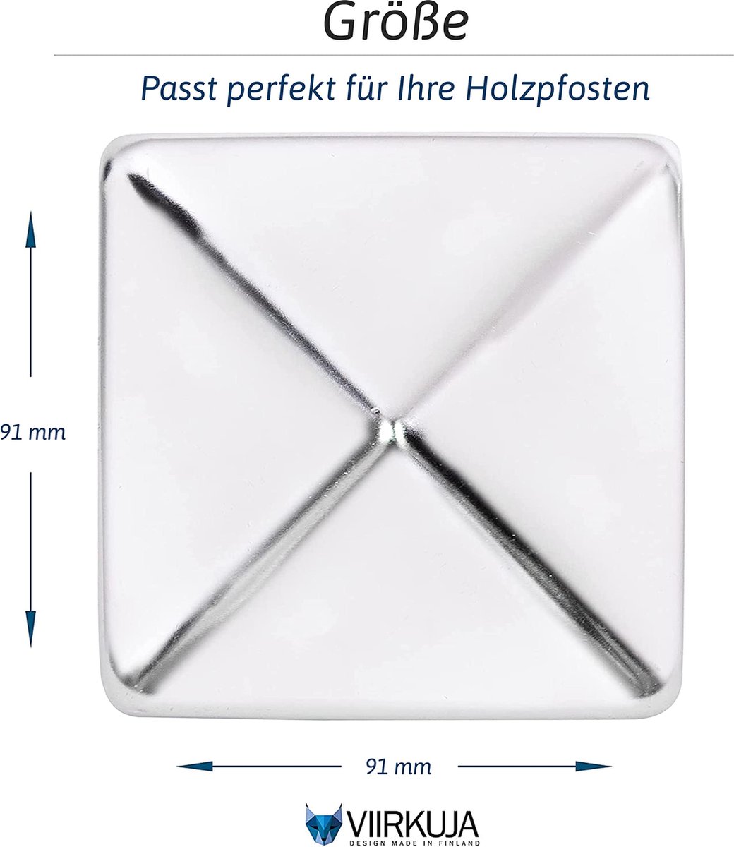 Paalkap Verzinkt voor 10 x 10 cm Palen Kopen Paalkap Verzinkt voor 10 x 10 cm Palen Kopen