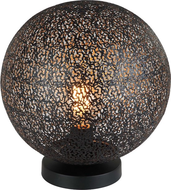Furntastik Andria Lampe à poser, 30 cm, noir