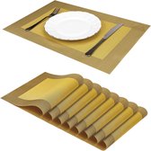 Set van 8 Placemats Antislip Veeg Schoon Vinyl PVC Hittebestendige Placemats voor Keukentafel 30*45cm