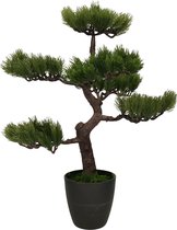 H&S Collection Kunstplant Bonsai boompje in pot - Type Osaka needle - Japans decoratie - 40 x 34 x 50 cm