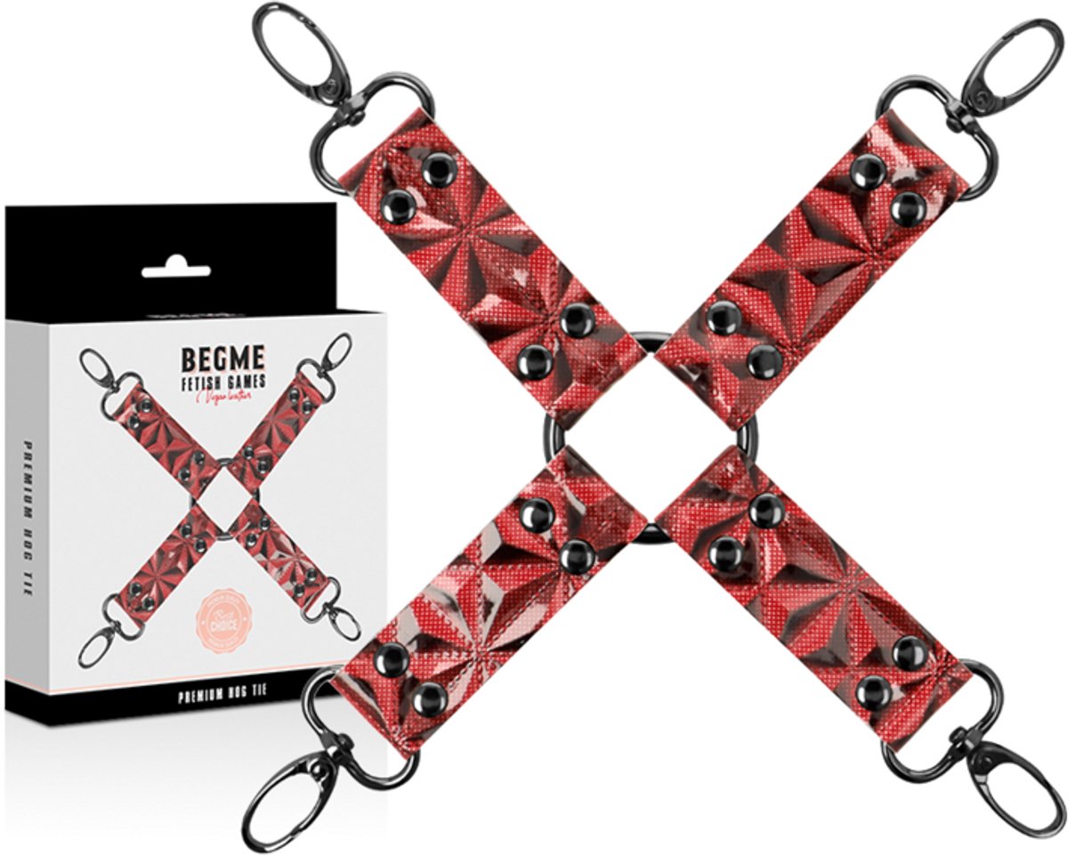 BEGME - RED EDITION | Hog Tie Vegan Leather | BDSM Accessories | Fetish Accessories | Extreme BDSM | Bondage