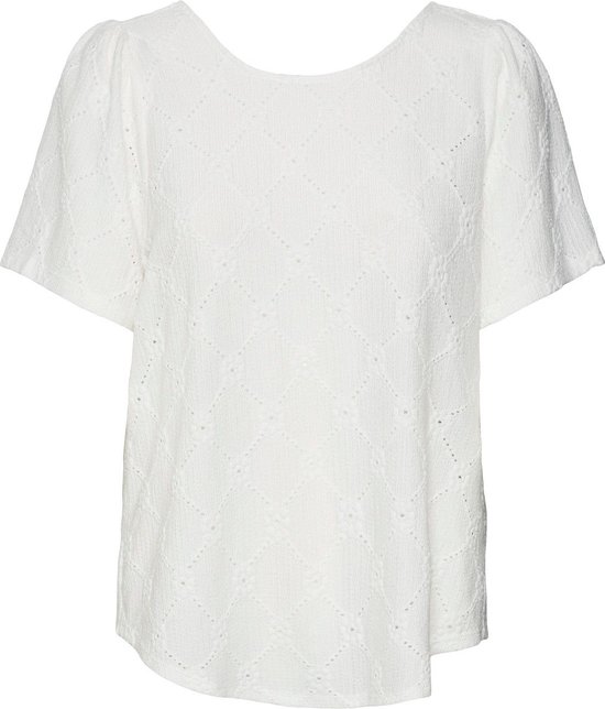 VERO MODA dam top VIELLETTE - Snow white aop black dots
