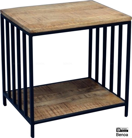Wooden Iron Sidetable 45