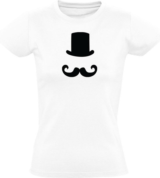 moordenaar Shetland Laag SnorHoed T-shirt Dames | deftig | zakenman | hoed | snor | netjes | pak |  chic | | bol.com