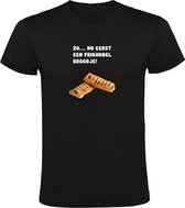 Zo… nu eerst een frikandel broodje Heren T-shirt - snack - eten - pauze - honger - lunch - lekker - curry