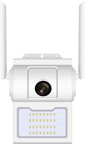 Xd Xtreme - Camera met sensorverlichting - wit - floodlight - Full HD - Wifi - 160 graden kijkhoek - voor buiten - IP66
