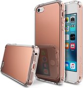 Ringke Fusion Mirror Apple iPhone SE spiegel hoesje Rose Gold