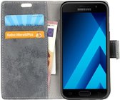 Vintage Samsung Galaxy A3 2017 Bookcase Hoesje Grijs