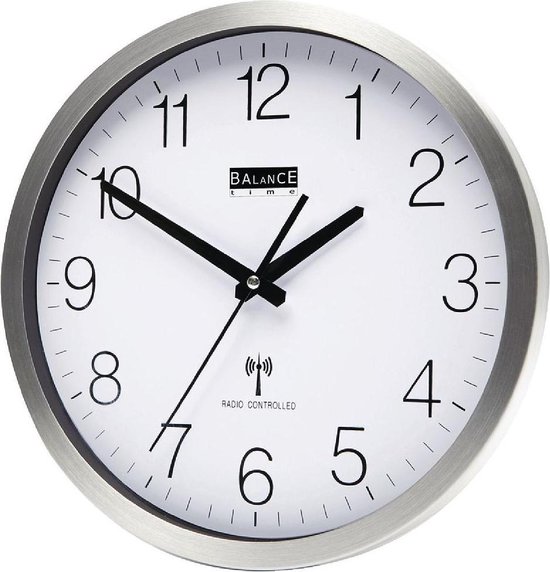 HE-Clock-89 Aluminium Zendergestuurde Wandklok bol.com