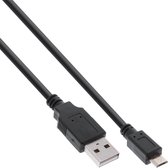 InLine USB Micro B naar USB-A snellaadkabel - USB2.0 - tot 3A / zwart - 0,30 meter