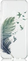 Huawei P30 Lite Transparant TPU Hoesje met Veer Print