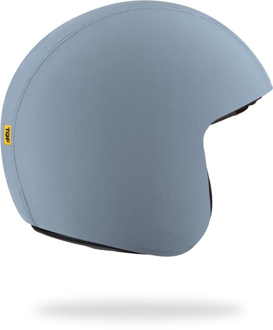 TOF SKIN - Morning Blue - losse Skin - LET OP: Past alleen op een TOF BASE HELM (Scooter helm - Brommer helm - Motor helm - Jethelm - Fashion helm - Retro helm)