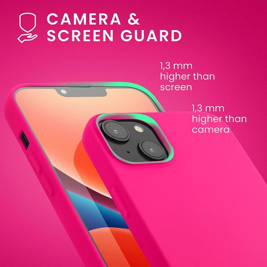 Coque Casemania pour Apple iPhone 14 Plus Rose - Coque arrière en Siliconen liquide