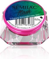 Semilac Flash Flakes Galaxy Azzure&Green 663