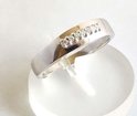Wit gouden ring met diamanten 0.07 ct. Wit gouden ring met diamanten 0.07 ct.