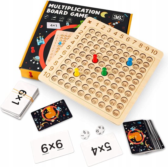 Keersommen Spel - Vermenigvuldigen - Tafels Leren - Tafelsommen - Keersommen - Educatief Speelgoed - Montessori Speelgoed - Leren Rekenen - Cognitieve Ontwikkeling