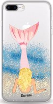 Casetastic Apple iPhone 7 Plus / iPhone 8 Plus Hoesje - Softcover Hoesje met Design - Mermaid Blonde Print