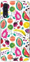 Casetastic Samsung Galaxy A50 (2019) Hoesje - Softcover Hoesje met Design - Tropical Fruits Print