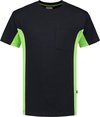 T-shirt Tricorp Bi-Color - Workwear - 102002 - Navy-Lime Green - taille XL