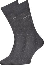 HUGO BOSS George dots (1-pack) - herensokken katoen - antraciet gestipt -  Maat: 43-44