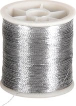 Naaigaren, dikte 0,15 mm, zilver, 100 m/ 1 rol