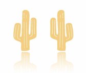 Joboly Cactus Mexico Woestijn Oorbellen - Dames - Goudkleurig