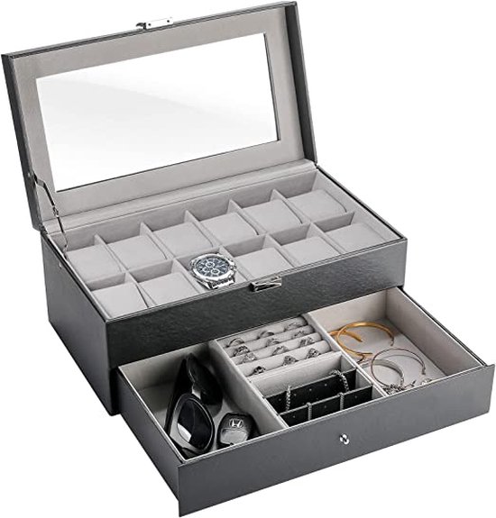 Horlogedoos \ horloge opbergbox | kijkdoos | horlogedoos | Horlogekist - watch box jewelry box