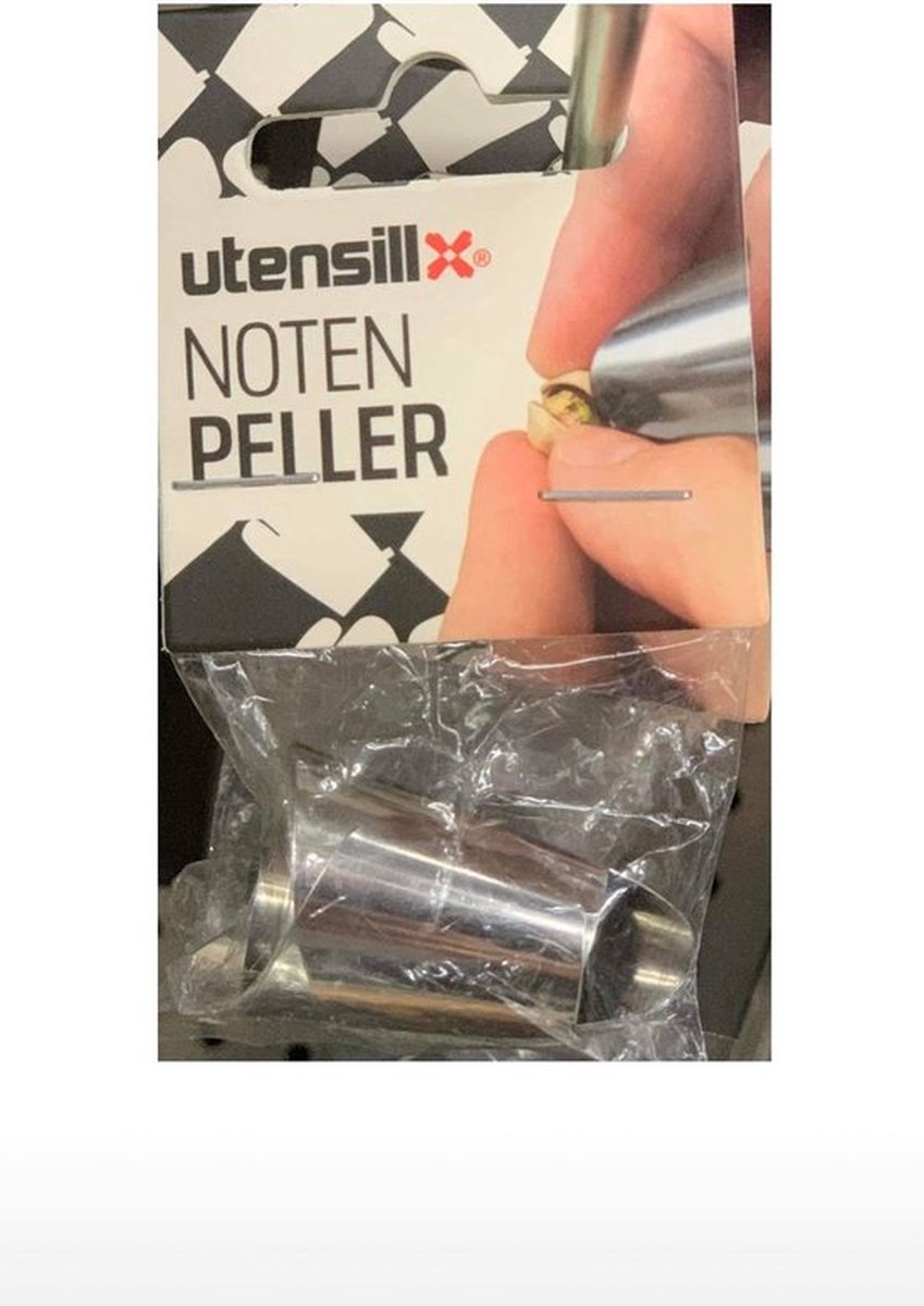 Utensill - notenpeller - 1 stuk - rvs - zilver