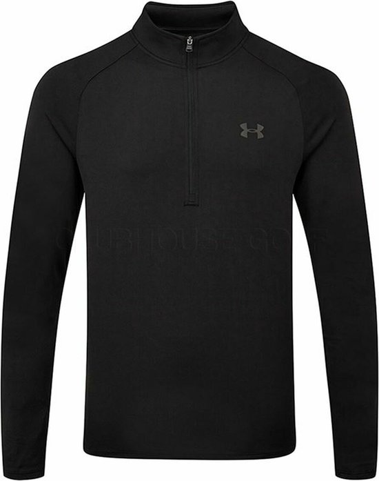 Under Armour UA Tech 2.0 1/2 Zip-BLK Heren Sporttrui - Zwart - Charcoal
