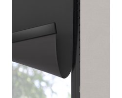 Dutchblinds Rolgordijn - verduisterend - Zwart - 60x190cm - Raamdecoratie op maat