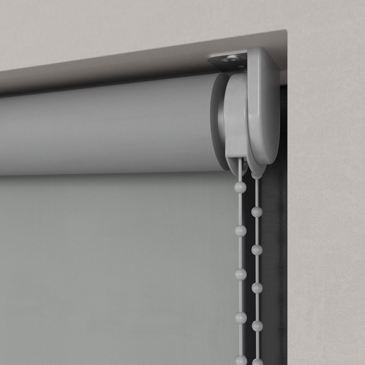 Dutchblinds Rolgordijn - verduisterend - Grijs - 50x275cm - Raamdecoratie op maat