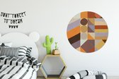 WallCircle - Wandcirkel - Muurcirkel - Geometrie - Vormen - Kleuren - Pastel - Aluminium - Dibond - ⌀ 90 cm - Binnen en Buiten