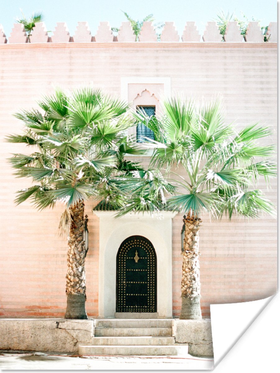 Deur - Marrakesh - Palmboom - Wit - Tropisch
