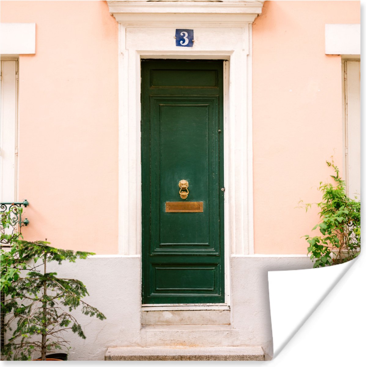 Parijs - Groen - Deur - Pastel - Architectuur