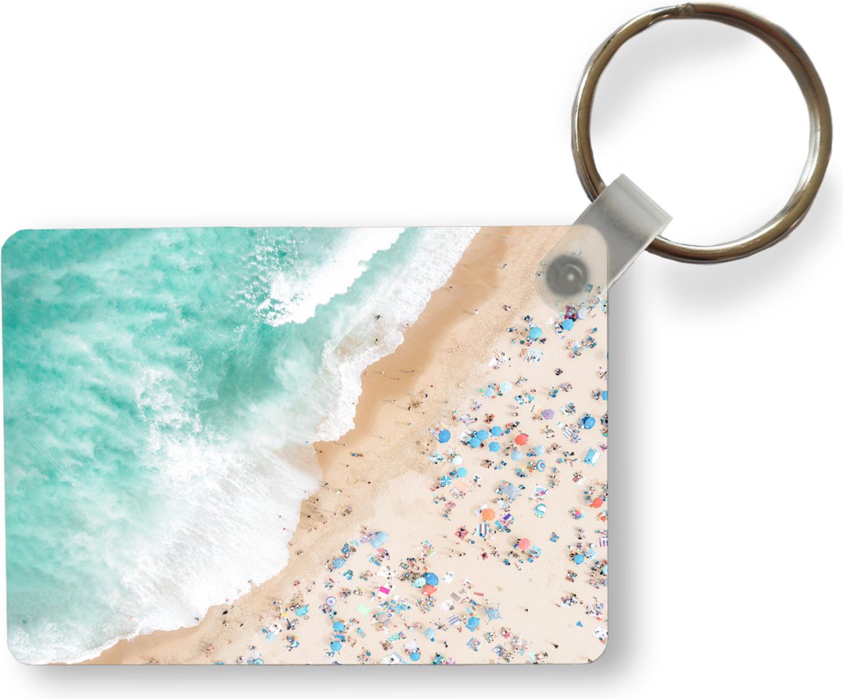 Sleutelhanger - Zee - Strand - Parasols - Zomer - Uitdeelcadeautjes - Plastic
