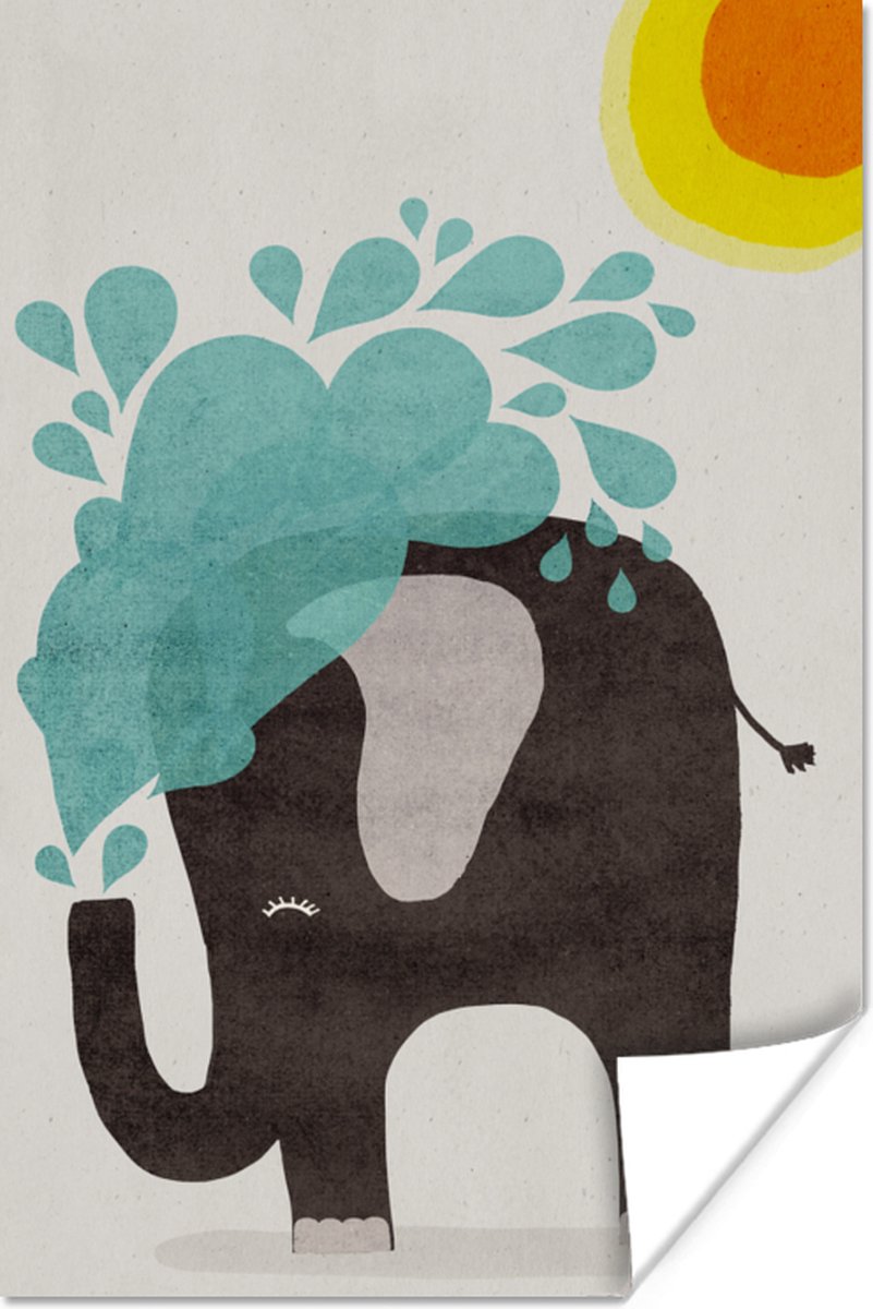 Olifant - Kind - Water - Zon