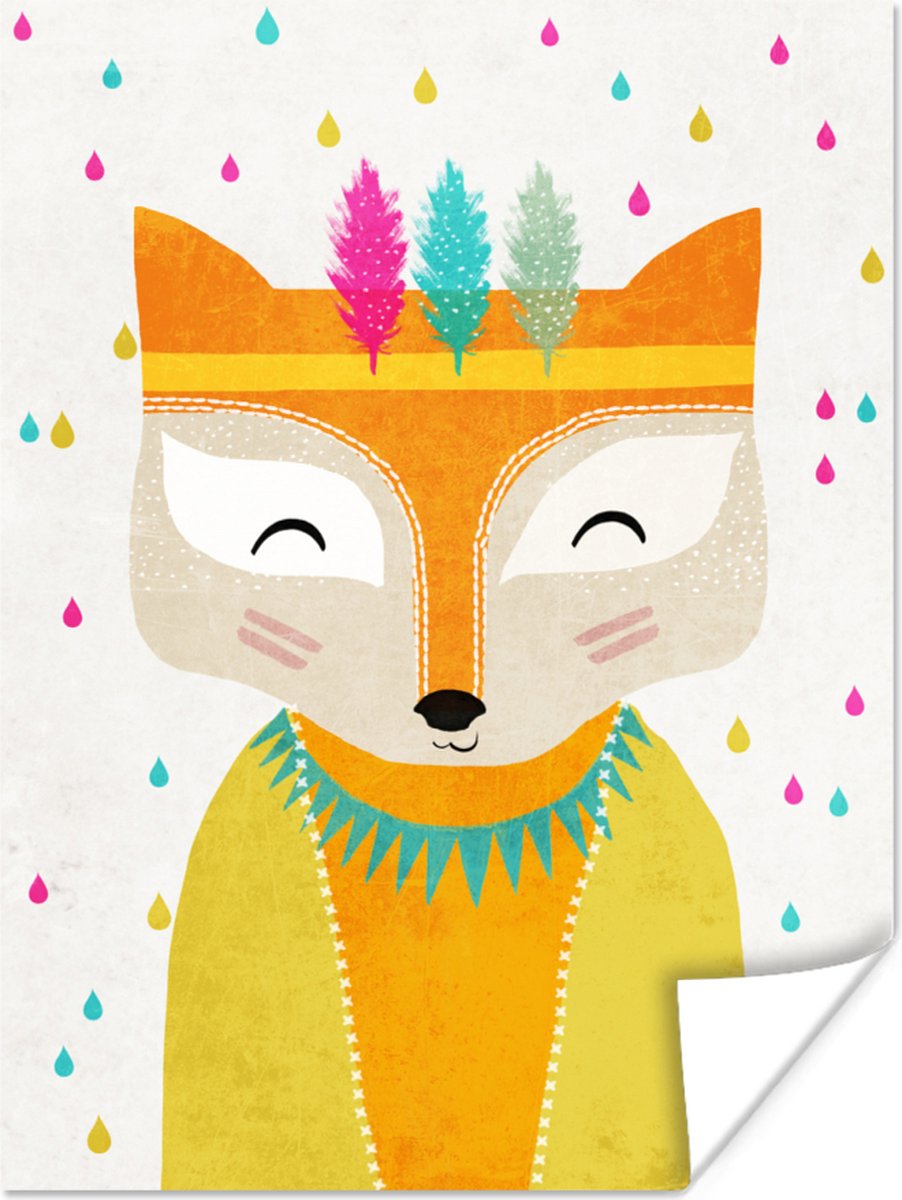 Dieren - Kleuren - Vos - Portret
