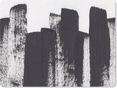 Muismat Groot - Verf - Abstract - Zwart - Wit - 40x30 cm - Mousepad - Muismat