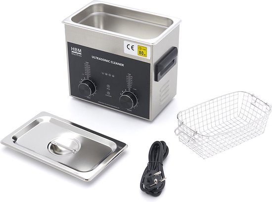 180W Ultrasone Reiniger, 3.2L 40KHz Ultra Sonic Bad Cleaner Machine met Heater en Degas, voor Sieraden Horloge Ring Tandheelkundige Glas