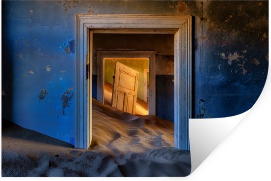 Stickers muraux - Film autocollant - Sable - Blauw - Porte - Architecture - 30x20 cm - Film adhésif - Stickers muraux chambre d'enfant - Papier peint autocollant - Papier peint autocollant - Film autocollant
