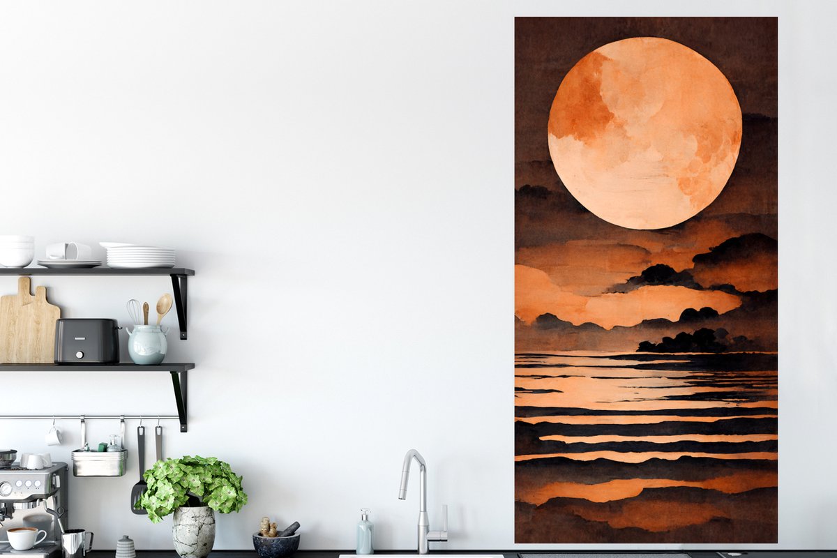 Maan - Pastel - Rood - Vintage