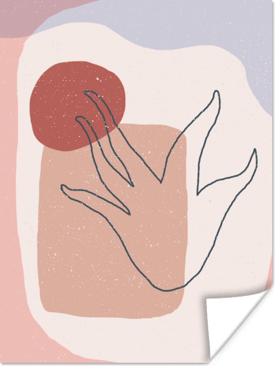 Poster Boho - Abstract - Pastel - Vormen - 90x120 cm
